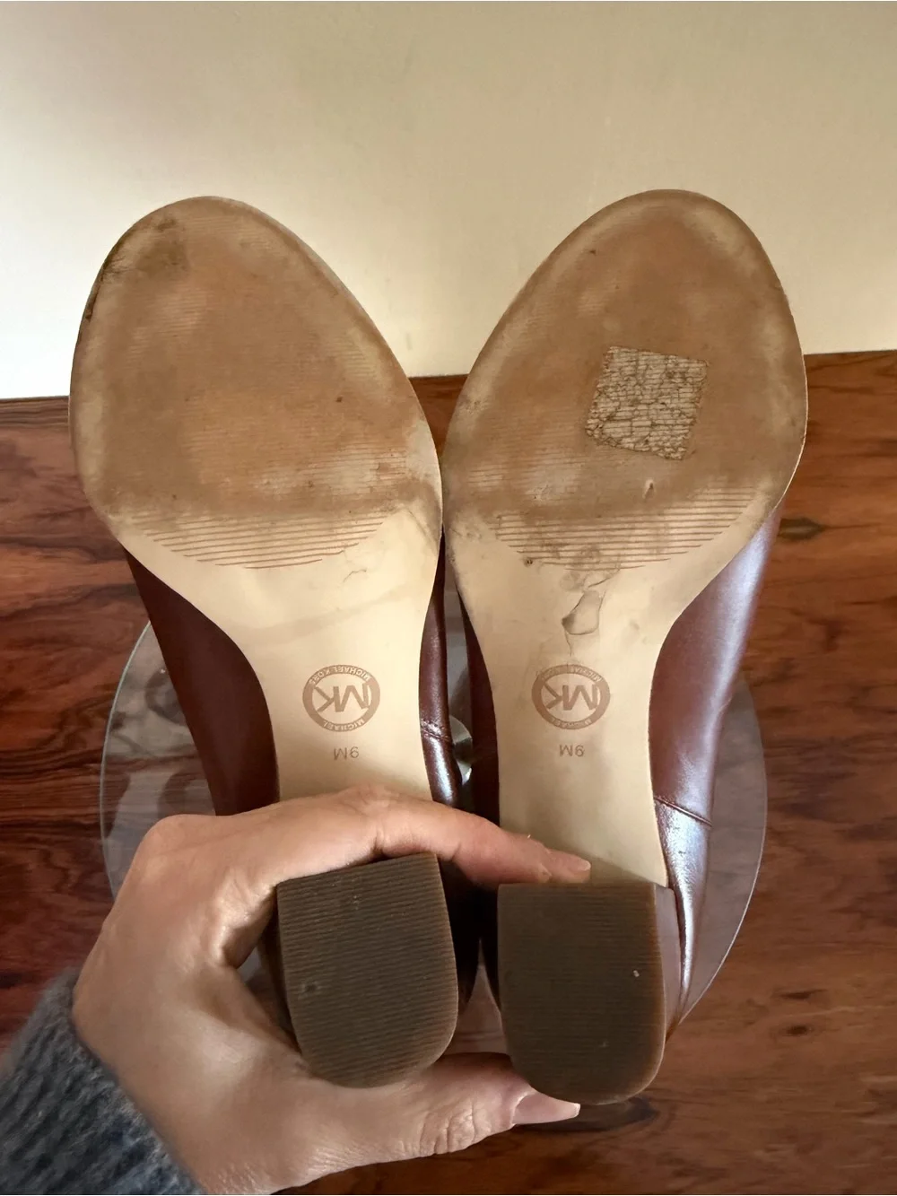Michael Kors Margaret Leather Booties Brown 9M